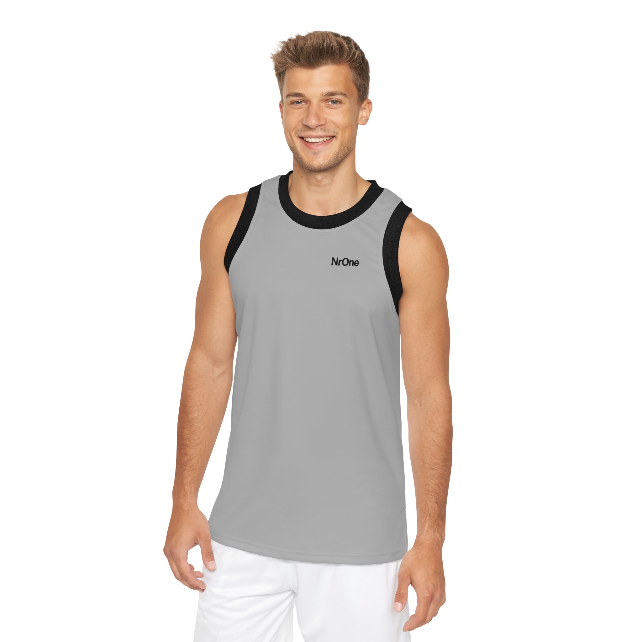 NrOne Men Basketball Jersey in Grey