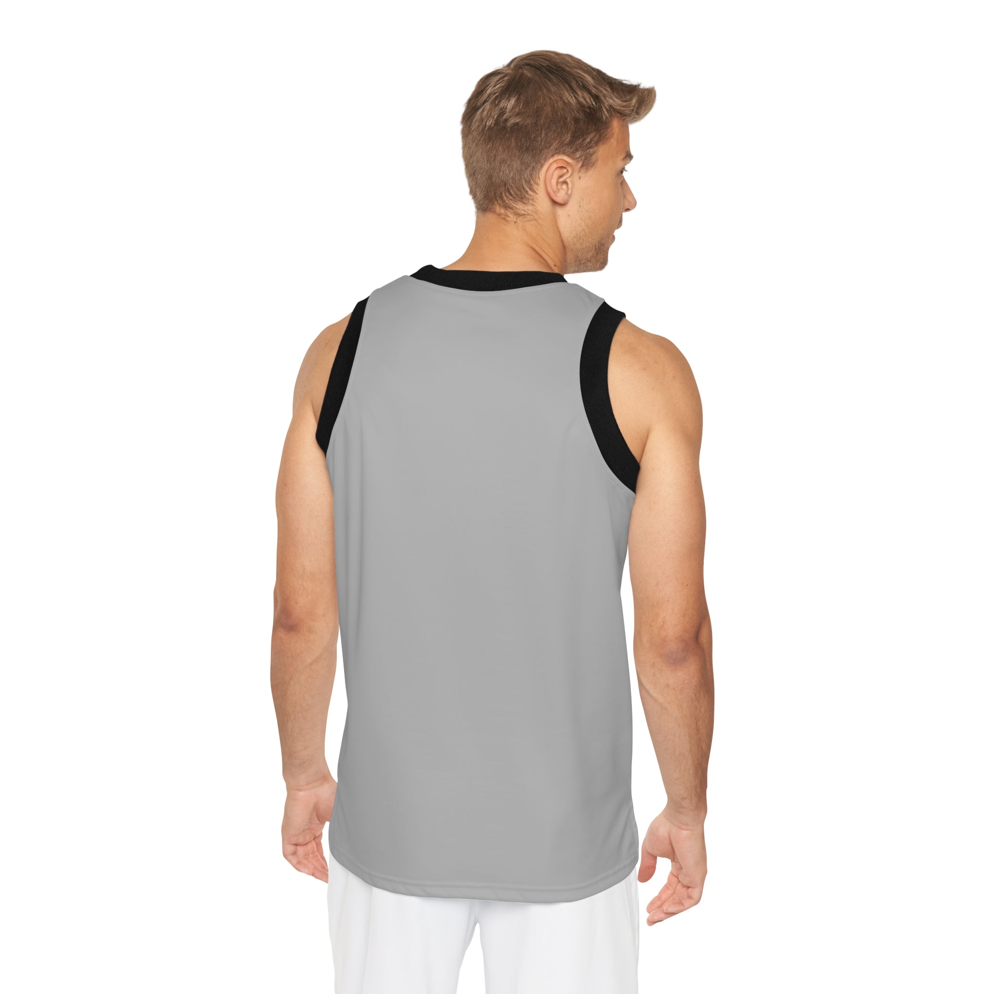 NrOne Men Basketball Jersey in Grey